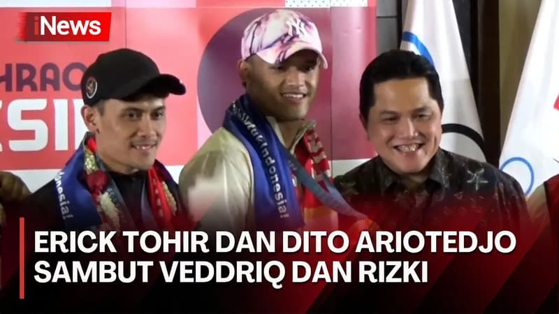 Tiba di Indonesia, Atlet Peraih Medali Emas Veddriq dan Rizki Disambut bak Pahlawan