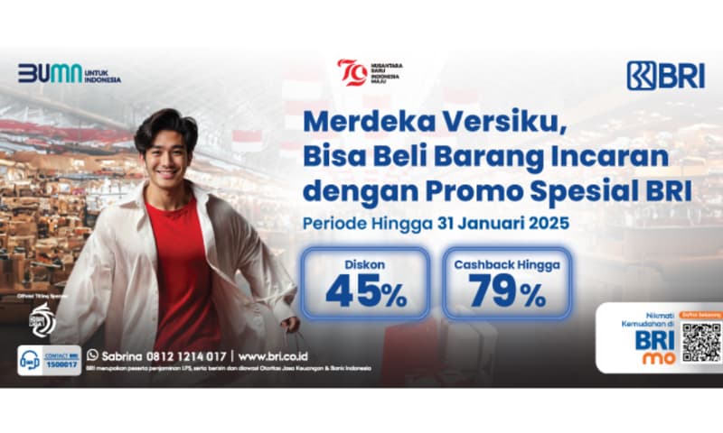 Serbu Promo 17-an dari BRI, Banyak Diskon Belanja hingga Makanan