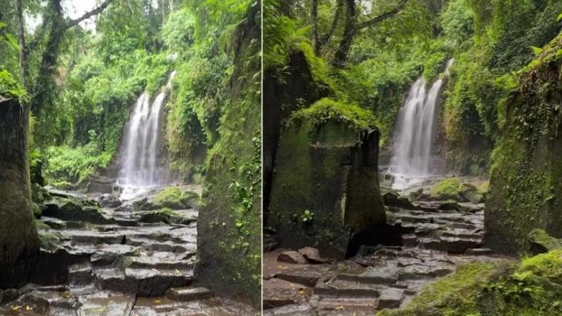 Viral Air Terjun di Bali untuk Kaum Mager, Suasananya seperti di Zaman Mesir Kuno