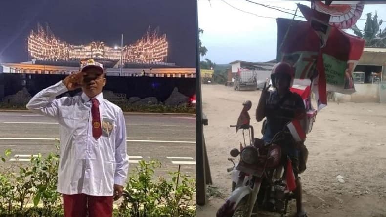 Sosok Muklasin, Pedagang Pentol asal Gresik Rela Naik Motor demi Ikut Upacara di IKN