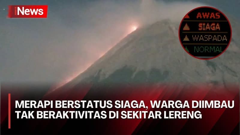 Gunung Merapi Erupsi, Muntahkan 2 Kali Awan Panas Sejauh 1 Km dan 60 Kali Guguran Lava Pijar