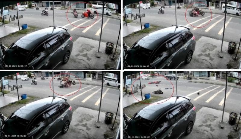 Viral Motor Ducati Hantam BeAT hingga Hancur, Pengendara Terkapar di Tengah Jalan