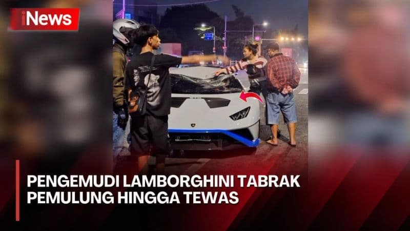 Mobil Sport Lamborghini Tabrak Pemulung hingga Meninggal di Jakut