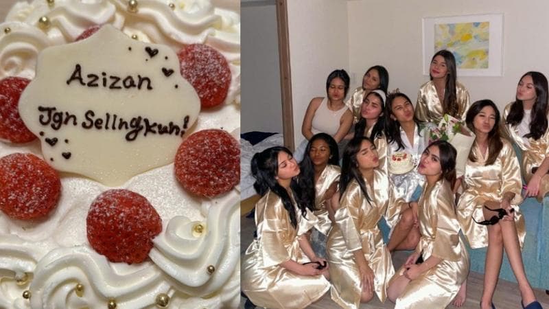 Viral Pesan Sahabat di Kue Bridal Shower Azizah Salsha Jadi Sorotan: Jangan Selingkuh!