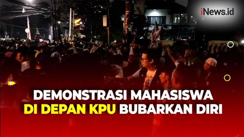 Aksi Mahasiswa di Depan Kantor KPU Bubarkan Diri, Polisi Kembali Buka Jalan