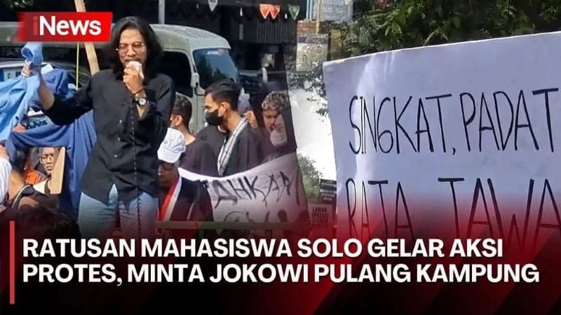 Ratusan Mahasiswa Solo Gelar Aksi Kawal Putusan MK, Serukan Jokowi Pulang Kampung!