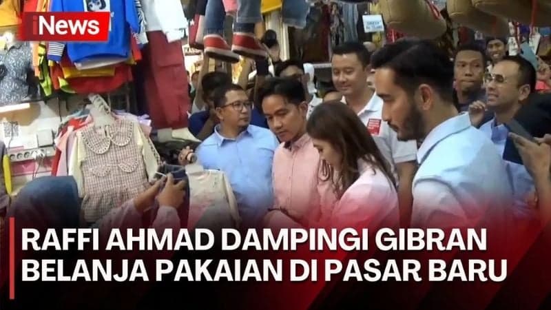 Gibran Rakabuming Raka Bersama Istri dan Raffi Ahmad Kunjungi Pasar Baru Bandung