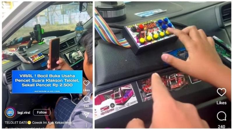 Viral Bocah Buka Usaha Klakson Telolet Sekali Pencet Rp2.500, Netizen: Apakah Ini Generasi Emas