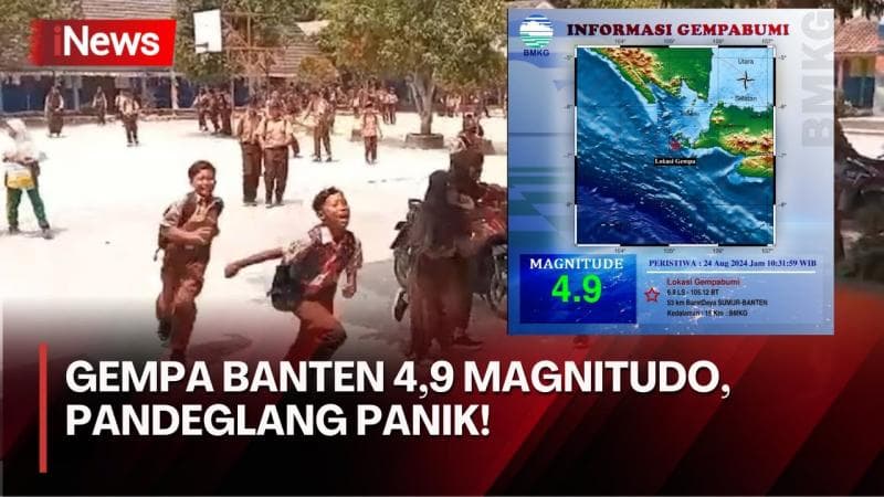 Gempa 4,9 M Guncang Sumur Banten, Warga Berhamburan Panik Selamatkan Diri