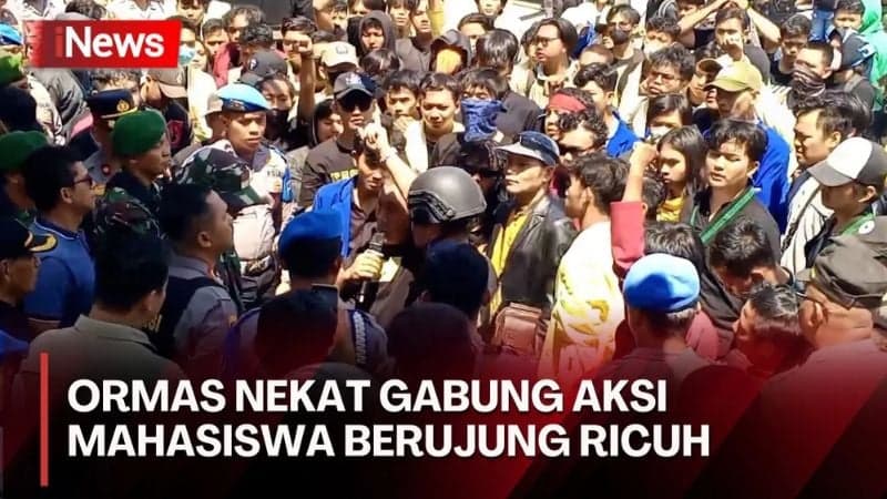 Demo Tolak RUU Pilkada di Kuningan Ricuh Gegara Oknum Ngaku Ormas Coba Susupi