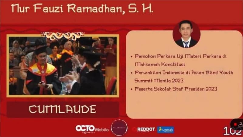 Viral Kisah Inspiratif Nur Fauzi Ramadhan, Pemuda Difabel Visual yang Lulus FH UI dengan Predikat Cumlaude