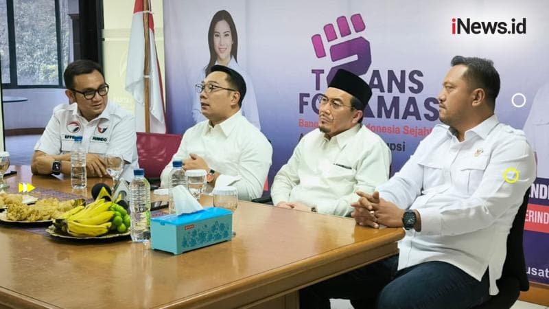 Silaturahmi ke DPW Partai Perindo Jakarta, Ridwan Kamil-Suswono Kompak Kenakan Kemeja Putih