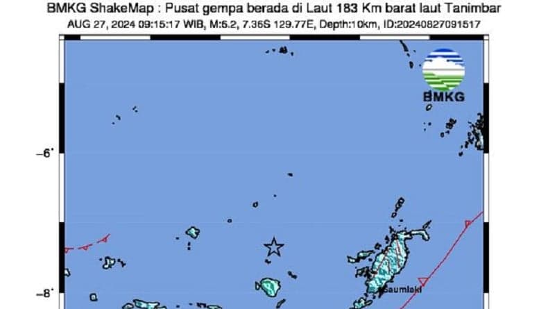 Gempa Besar M6,2 di Laut Banda Maluku Barat Daya, BMKG: Tidak Berpotensi Tsunami