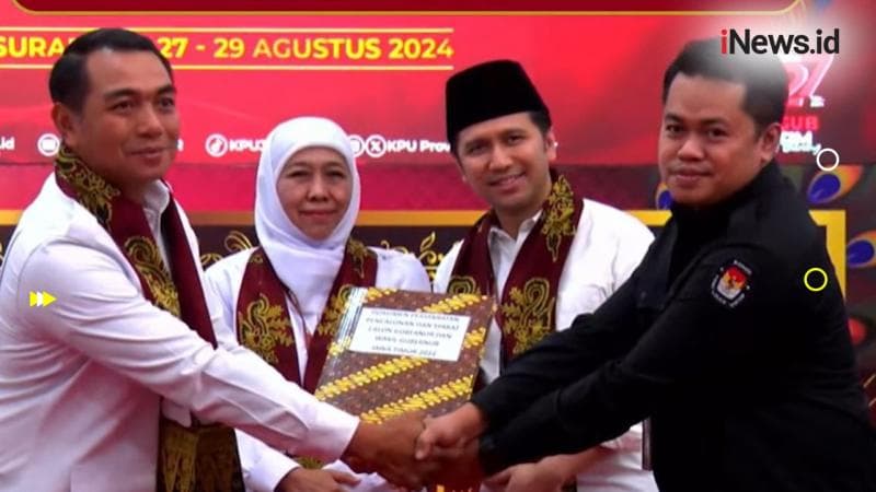 Siap Maju Pilkada 2024, Khofifah-Emil Dardak Daftar ke KPU Jawa Timur