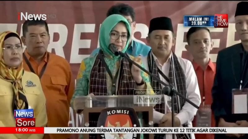 Pasangan Airin-Ade Resmi Daftar ke KPU Banten