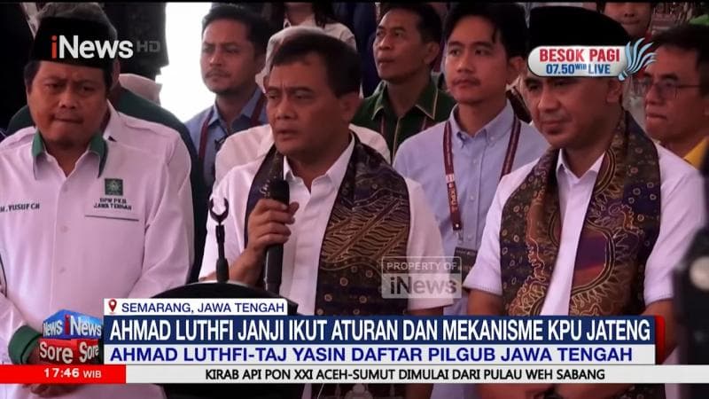 Ahmad Luthfi-Taj Yasin Daftar Pilgub Jateng