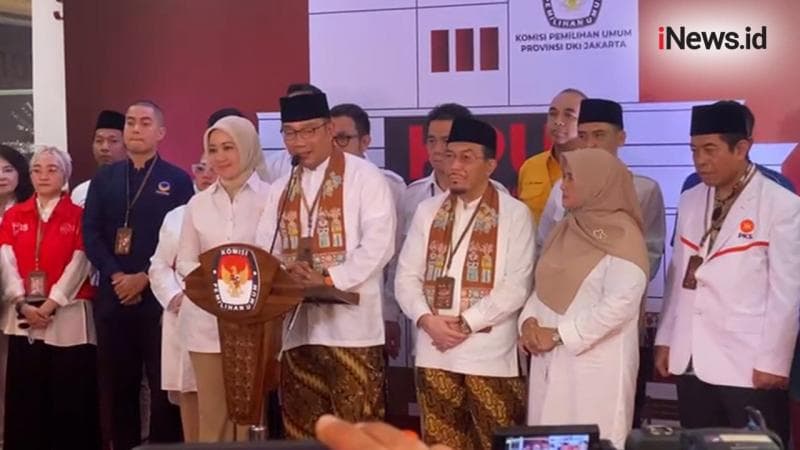 Daftar Pilgub ke KPU DKI, Ini Janji Ridwan Kamil kepada Warga Jakarta