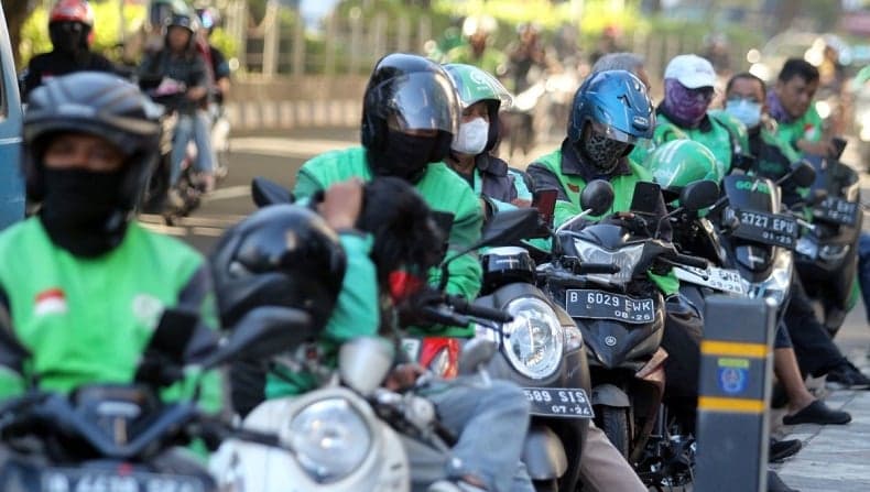 Driver Ojol di Cilandak Sepakat Matikan Aplikasi Dukung Demo di Istana