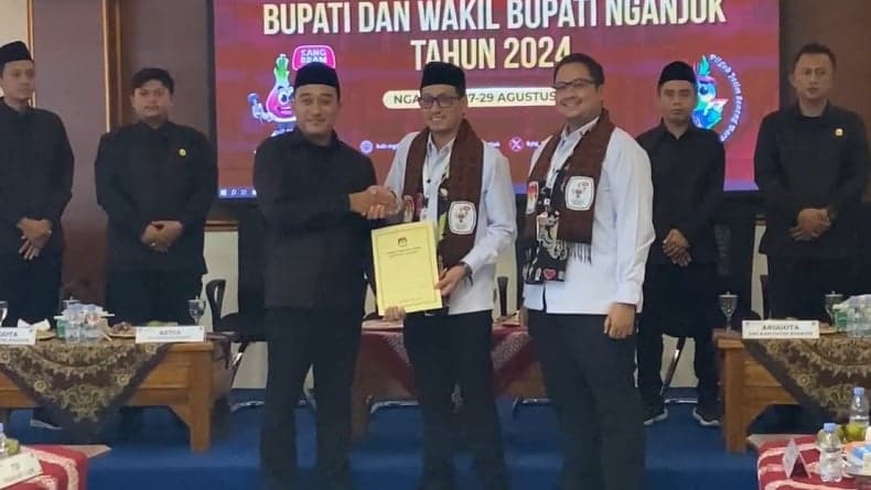 Didukung Perindo, Muhibbin dan Aushaf Daftar ke KPU sebagai Peserta Pilkada Nganjuk