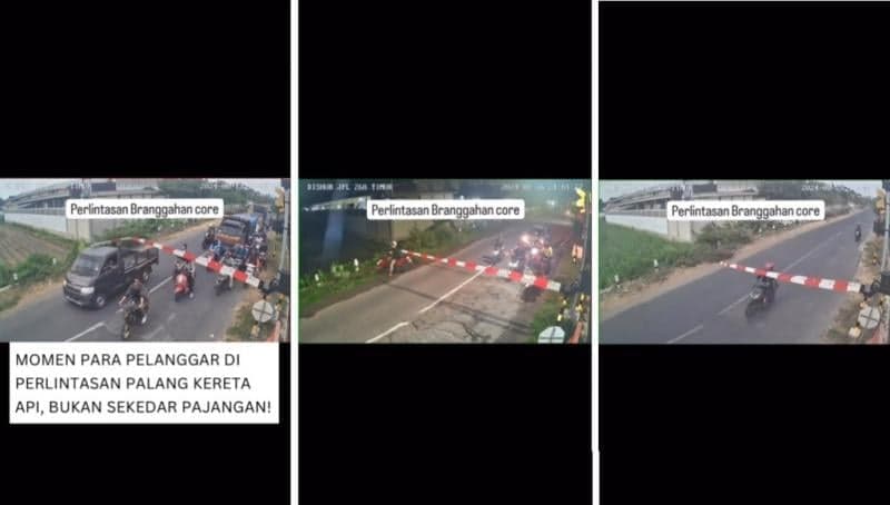 Banyak Kendaraan Langgar Pintu Perlintasan Kereta, Catat Hukumannya Kurungan 3 Bulan dan Denda Rp750 Ribu