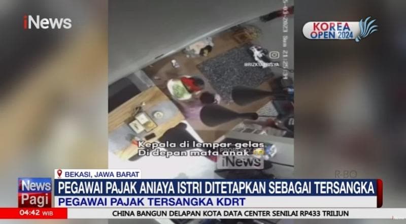 Viral Rekaman CCTV Oknum Pegawai Pajak di Bekasi Aniaya Istri 