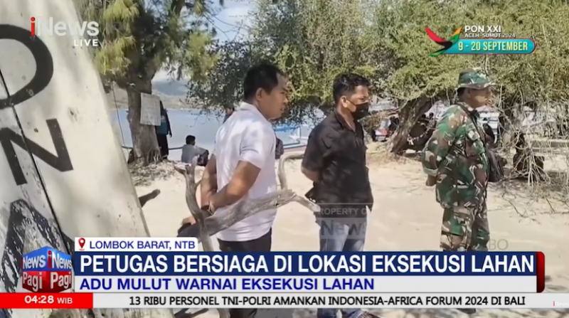 Eksekusi Lahan di Lombok Barat Diwarnai Adu Mulut