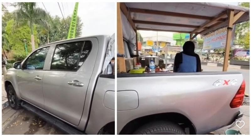 Viral Mobil Pikap Mewah Hilux Dijadikan Jualan Tahu Bulat, Netizen: Orang Kaya Gabut