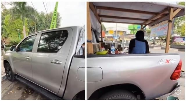 Viral Mobil Pikap Mewah Hilux Dijadikan Jualan Tahu Bulat, Netizen: Orang Kaya Gabut