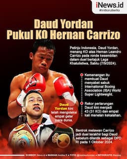 Infografis Daud Yordan Pukul KO Hernan Carrizo