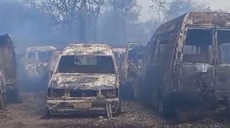 Kebakaran Hebat Hanguskan 24 Mobil Dinas Pemkot Pangkalpinang