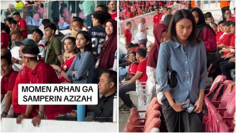 Heboh! Azizah Salsha Tidak Dipeluk Pratama Arhan usai Laga Indonesia vs Australia di GBK Jakarta