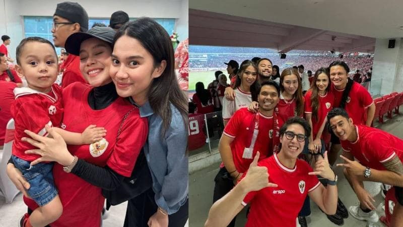 21 Artis Nonton Langsung Pertandingan Indonesia vs Australia di GBK, Azizah Salsha Paling Disorot!