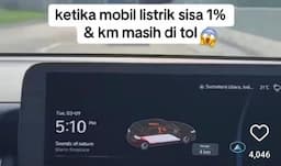 Viral Baterai Mobil Listrik Tinggal 1 Persen di Jalan Tol, Netizen Ikut Sport Jantung