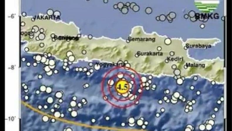 BMKG Sebut Gempa Gunungkidul M4,5 Berada di Zona Megathrust