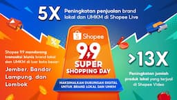 Penjualan Brand Lokal Melonjak 5 Kali Lipat berkat Live Streaming Shopee 9.9 Super Shopping Day