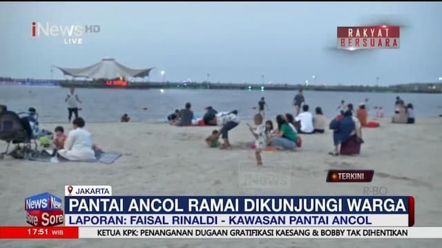 Pantai Ancol Ramai Dikunjungi Warga saat Libur Panjang Maulid Nabi