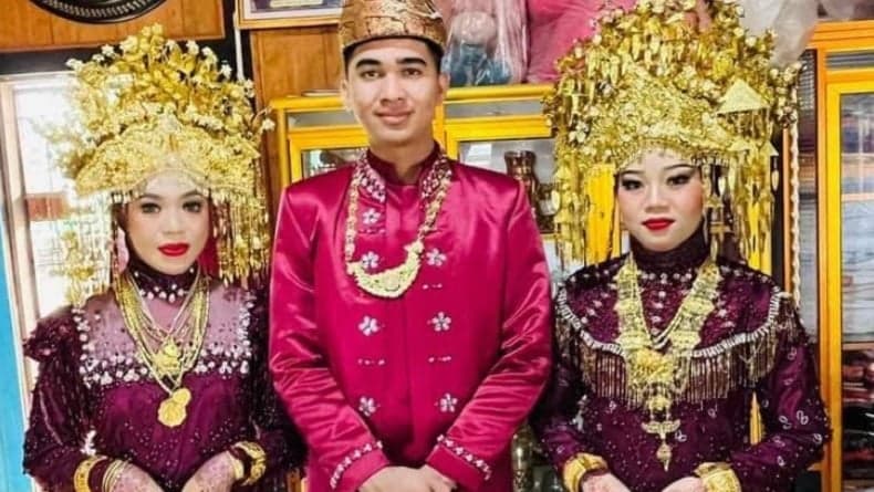 Viral Pria asal Muratara Nikahi 2 Wanita Sekaligus hingga Dijuluki Sikok Bage Duo