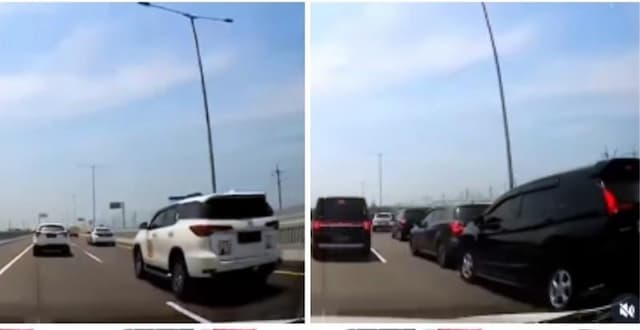 Viral Kecelakaan Beruntun di Tol MBZ akibat Ngekor Iring-iringan Patwal, Netizen: Bahaya Ngintil