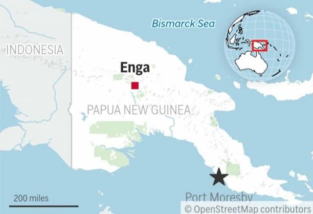 Perang Antarsuku di Papua Nugini Tewaskan 35 Orang, Rumah dan Toko-Toko Hancur