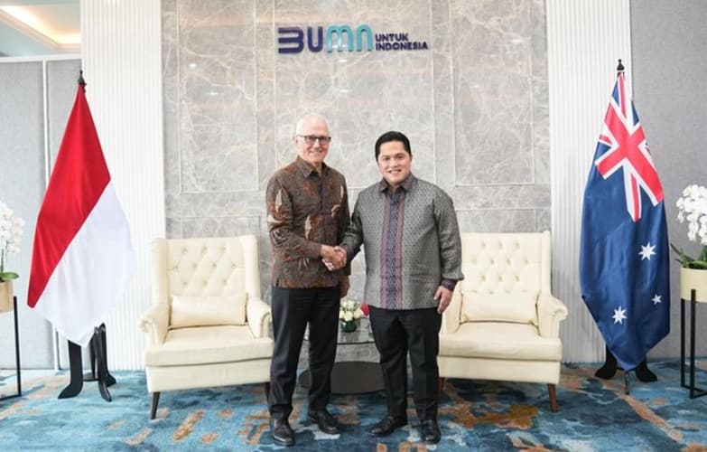 Erick Thohir Bertemu Mantan PM Australia Malcolm Turnbull, Ini yang Dibahas