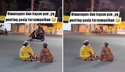 Viral 3 Emak-Emak Asyik Ngobrol di Tengah Jalan, Netizen: Jangan Diganggu sedang Rapat Terbuka