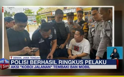 Aksi Koboi Pria asal Kendal Tembak Mobil di Demak gegara Tak Bisa Menyalip