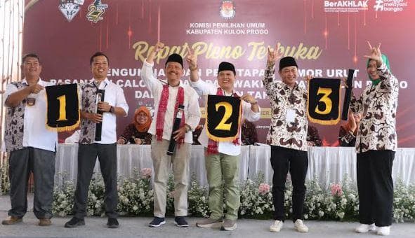 Pilbup Kulonprogo 2024, Agung-Ambar Nomor Urut 1, Marija-Yusron 2, NKRI 3