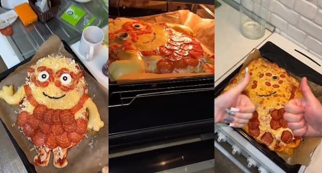 Viral Netizen Bikin Pizza Bentuk Minion, Hasilnya Bikin Ngakak Malah Jadi Ikan Pari!