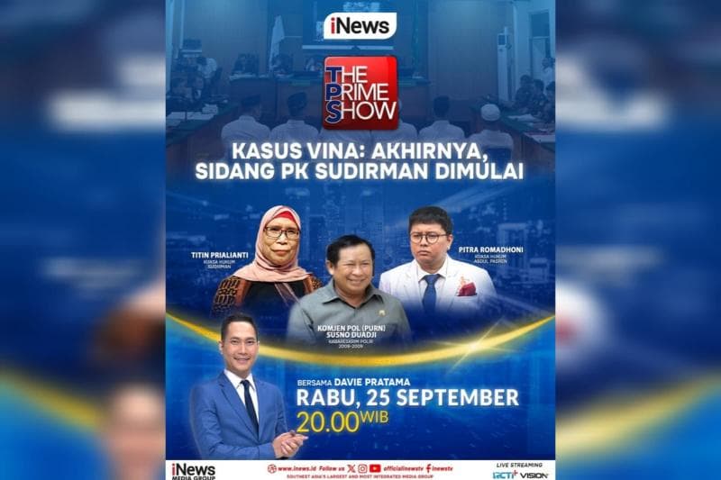 The Prime Show Malam Ini, Kasus Vina: Akhirnya, Sidang PK Sudirman Dimulai