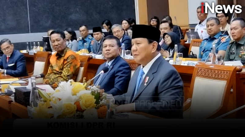 Raker Terakhir Bersama Komisi I DPR, Prabowo Minta Maaf Sekaligus Berpamitan