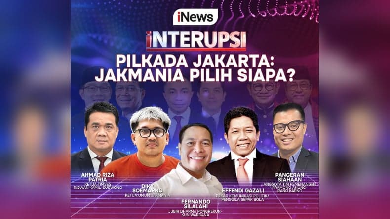 Saksikan Interupsi Bahas Pilkada Jakarta: Jakmania Pilih Siapa? Live di iNews Malam Ini