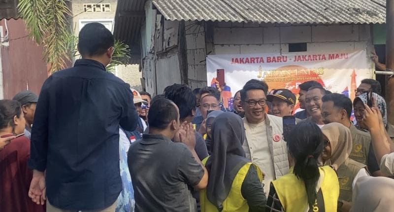 Ridwan Kamil Sapa Warga Pancoran Jaksel, Ingatkan Pilih Nomor 1 di Pilgub Jakarta