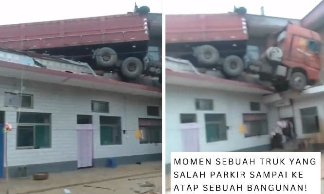 Viral Truk Nyangkut di Atap Rumah Warga, Netizen Kaget: Salah Parkir Viral Truk Nyangkut di Atap Rumah Warga, Netizen Kaget: Salah Parkir