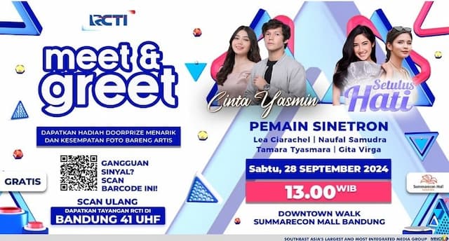 Pemain Sinetron Cinta Yasmin dan Setulus Hati Siap Menyapa Masyarakat Kota Kembang!